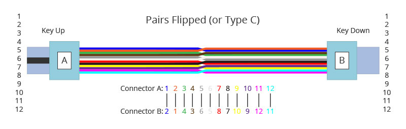 MTP� Trunk Cable Polarity Type C